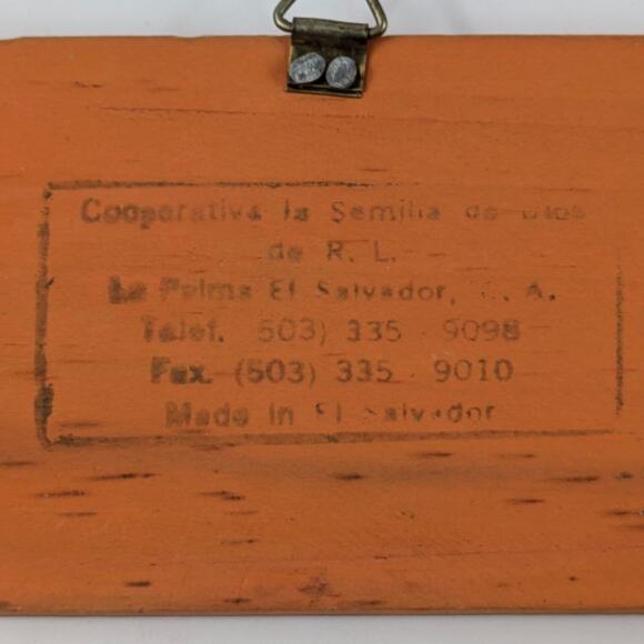 Vtg Wooden Last Supper Christmas Ornament Religious Decor El Salvador Handmade - Picture 4 of 7